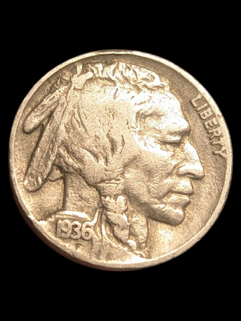 1936 Buffalo Nickel F Mint Mark