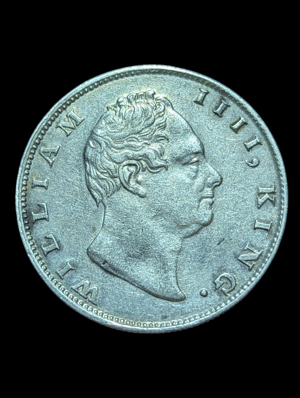 Compagnie Britannique des Indes Orientales 👑👑 Roupie en argent de 1835 de Guillaume IV F incus