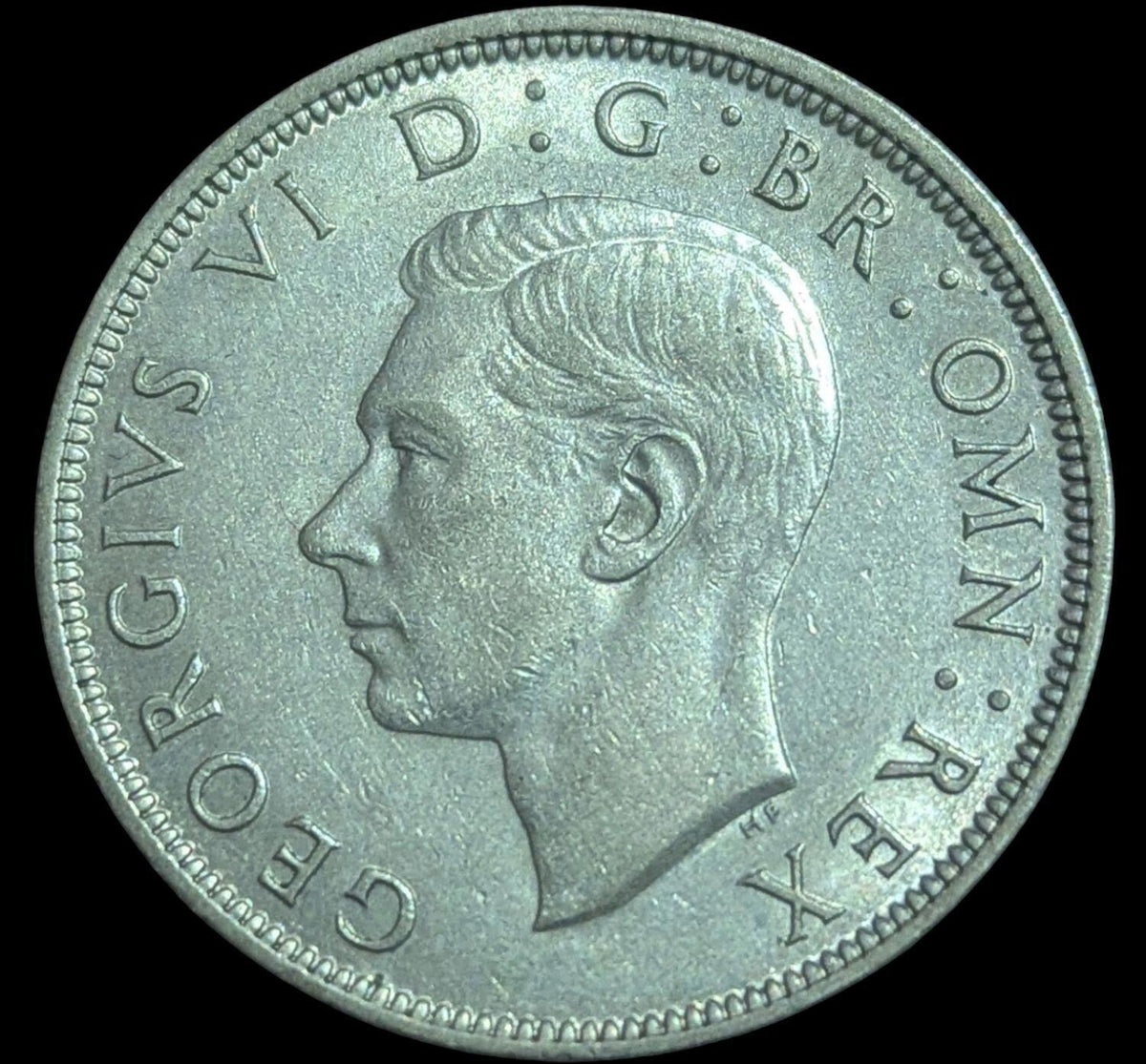 Grande-Bretagne, pièce de demi-couronne en argent 1942