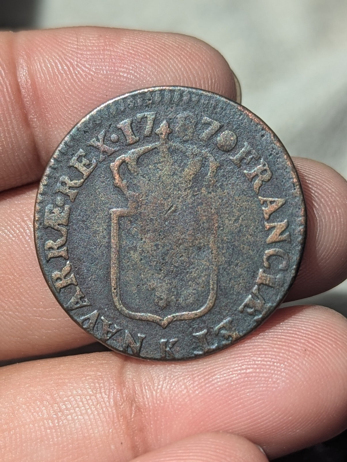 Coin France 1/2 SOL D'Aix 1770 Rare Mint