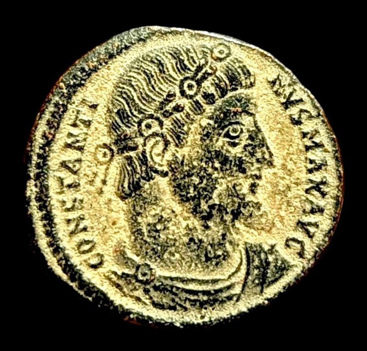 Authentic Roman Coin RARE Max SMKA Gloria Constantine I Soldiers