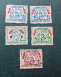 PARAGUAY , 1967 , HEROES CHACO WAR , SET OF 5 STAMPS, USED