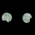 Silver Dinar Coin Hungary Queen Maria 1382 Medieval Circulated Rare