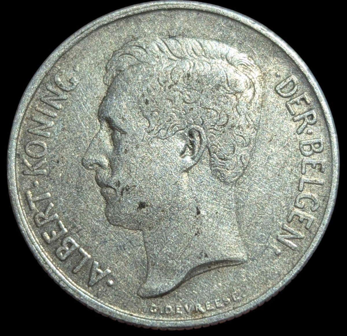 BELGIQUE 2 Francs Albert I légende flamande 1911