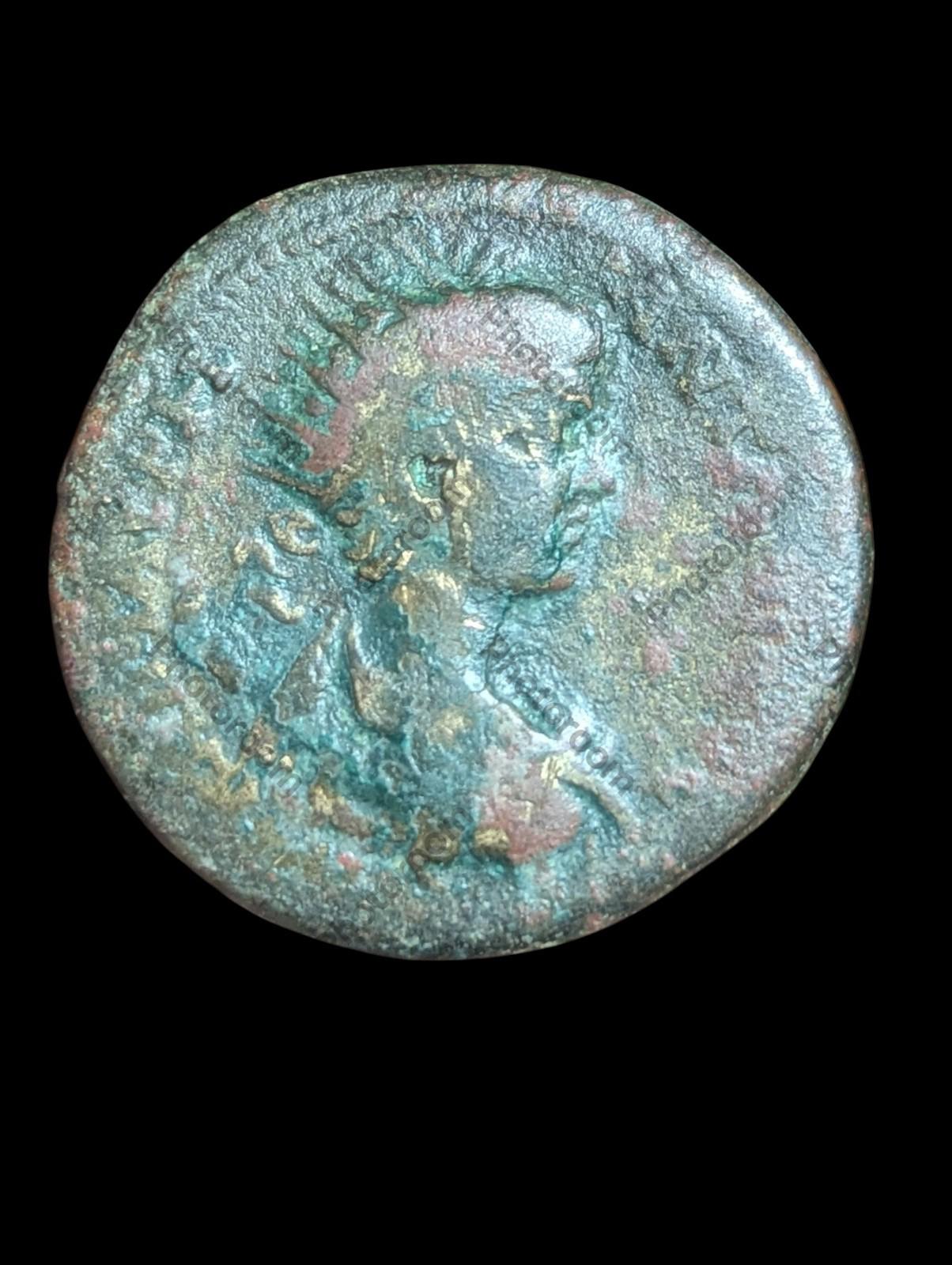 Pontus, Néocésarée Geta comme César 198-209 après J.-C. Monnaie en bronze 14g