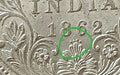 #Vo59#Victoria-British India Silver Rupee-1862-4 Dot Bombay briliant UNC Grade