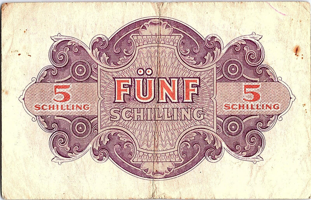 AUSTRIA 5 SHILLING 1944 LOOK SCANS