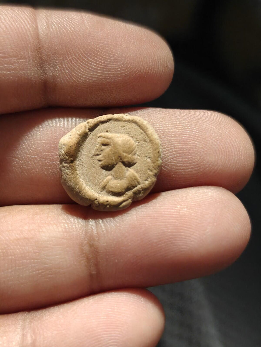 Ancient Greek Roman Circa 1st-3rd centuries AD Terracotta Clay Bullae Tessera