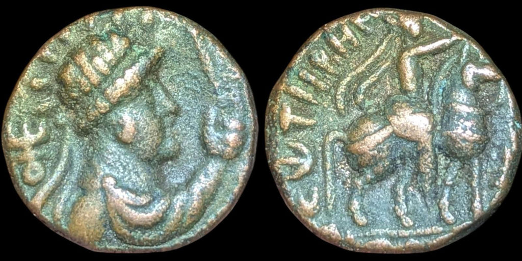 Indien Kushan Soter Megas Tetradrachm HIGH QualityBronze 20 mm 8g