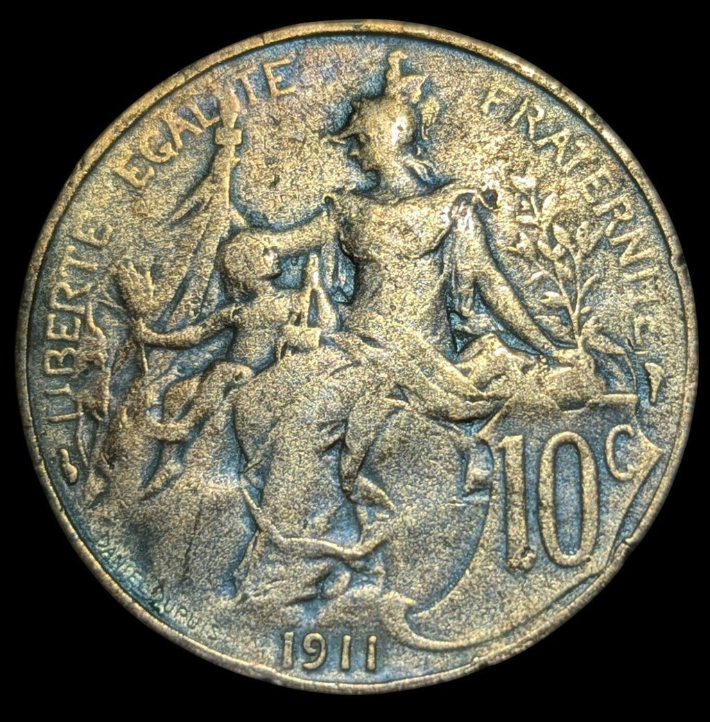 1911 France 10 Centimes High Grade! Beautiful!