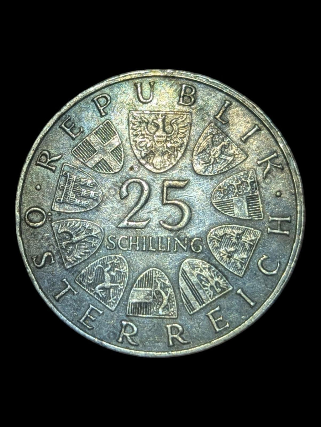 1967 AUSTRIA 25 SCHILLING SILVER COIN UNCIRCULATED MARIA THERESA 250TH COMMEM