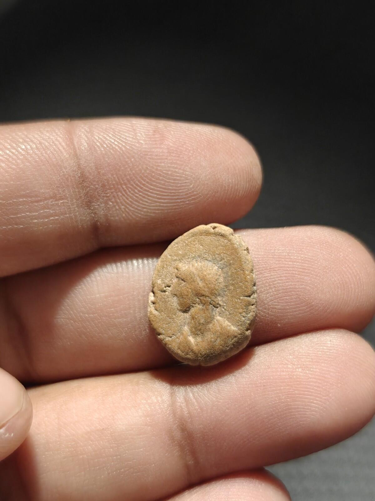 Ancient Greek Roman Circa 1st-3rd centuries AD Terracotta Clay Bullae Tessera