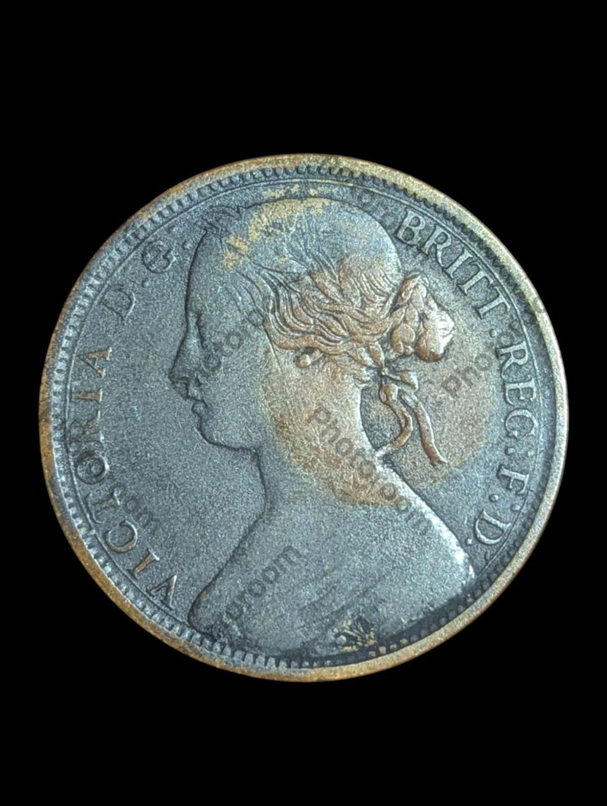 Grande-Bretagne 1863 Penny 1d Victoria GB Angleterre Pièce