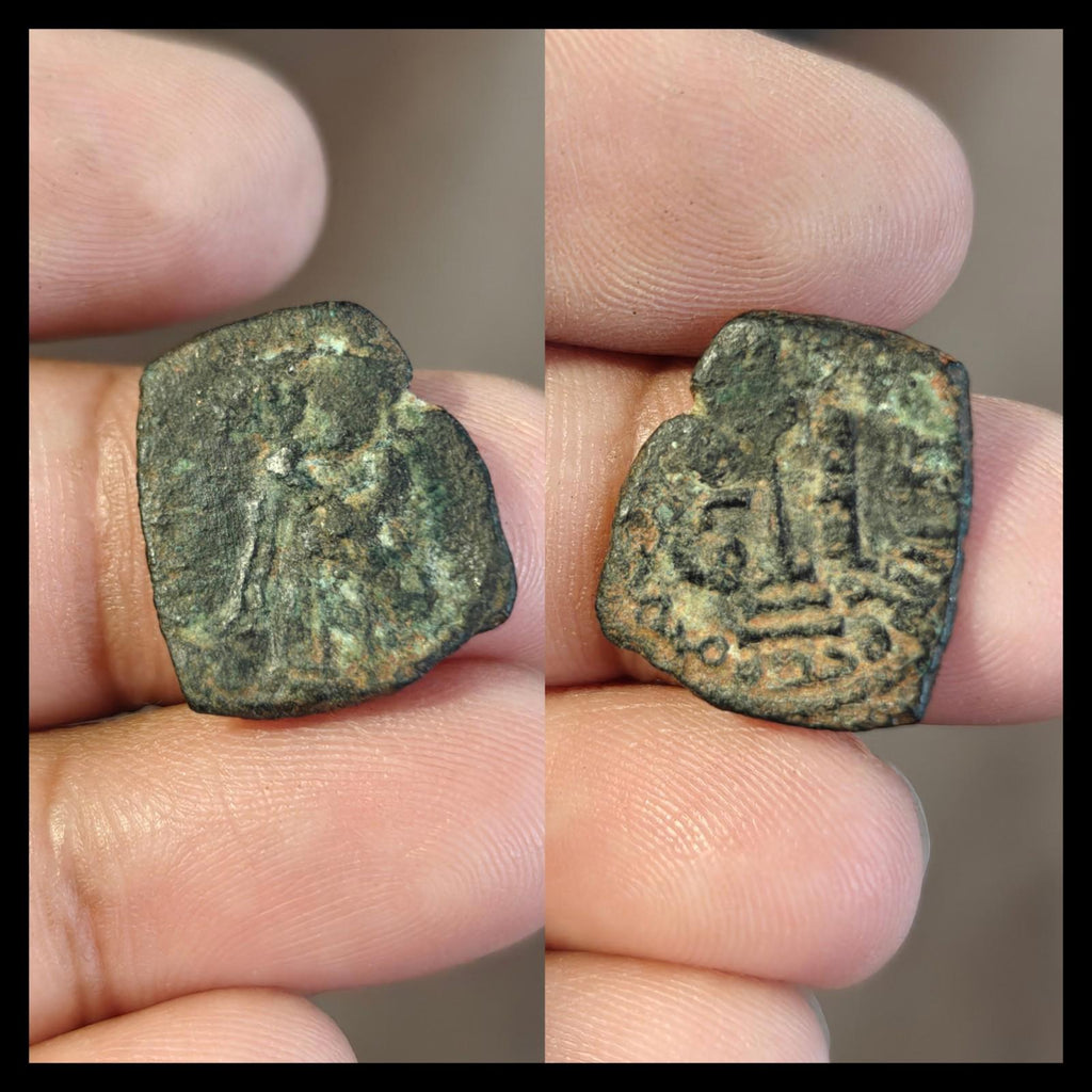 Arab Byzantine Umayyad Mu'awiya Standing Caliphate With KALIMA Islamic Coin&**