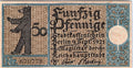 Berlin, Prussian province50 Pfennigs Districts Series - Issue 13: Tempelhof