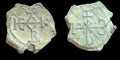 Rare Original ancient BYZANTINE LEAD SEAL SIGILLOGRAPHY Sceau en plom 7th AD