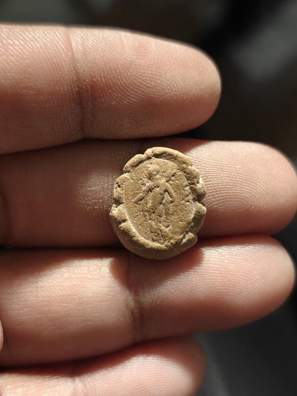 Ancient Greek Roman Circa 1st-3rd centuries AD Terracotta Clay Bullae Tessera