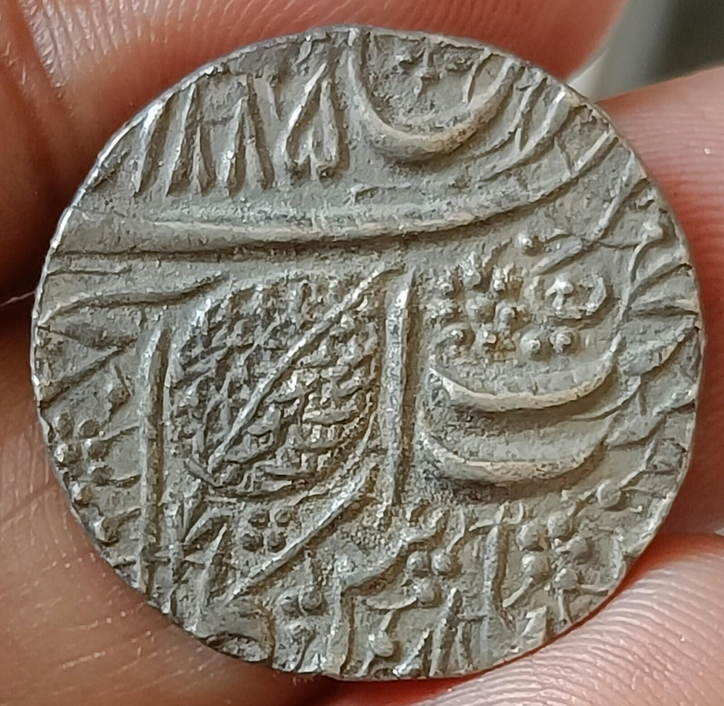 #KN-37#Inde-Empire sikh, Roupie en argent du Maharaja Ranjit Singh 1885/94 Qualité supérieure