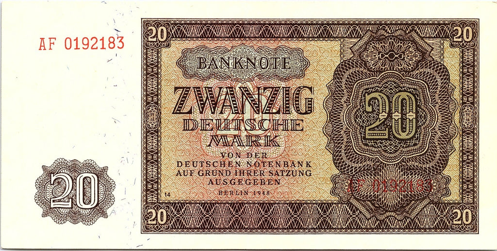 Germany - Democratic Republic, 20 Deutsche Mark, 1948 Better Grade