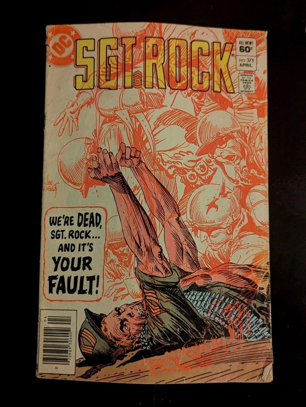 SGT. ROCK #375, VF, Joe Kubert, Army, Dead, DC 1982 Very Fine Condition