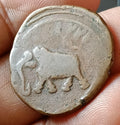 #T4# India TIPU SULTAN  silver Copper Paisa Nice grade NAGAR MINT 10gm