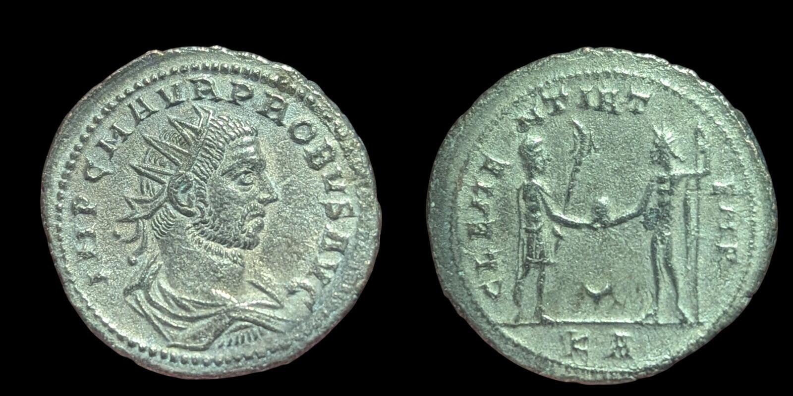 Roman Imperial Probus CLEMENTIA TEMP π XXI Silvered Bronze Antoninianus