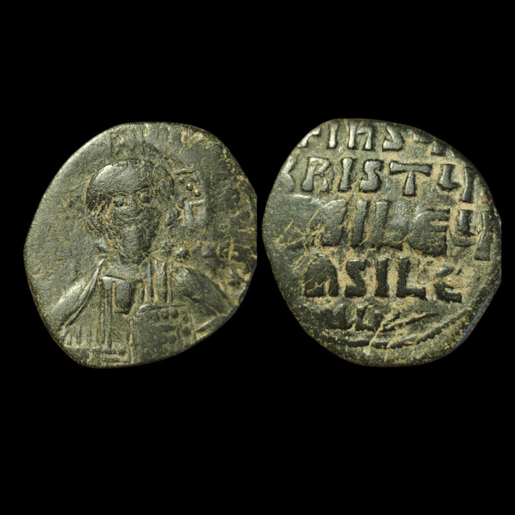 Coin of the Holy Land  Byzantine Romanus III Image of Christ Follis, ca 1028 AD#