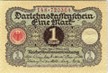 Paper Money From Germany, 1 Mark, 1920 Bank Note