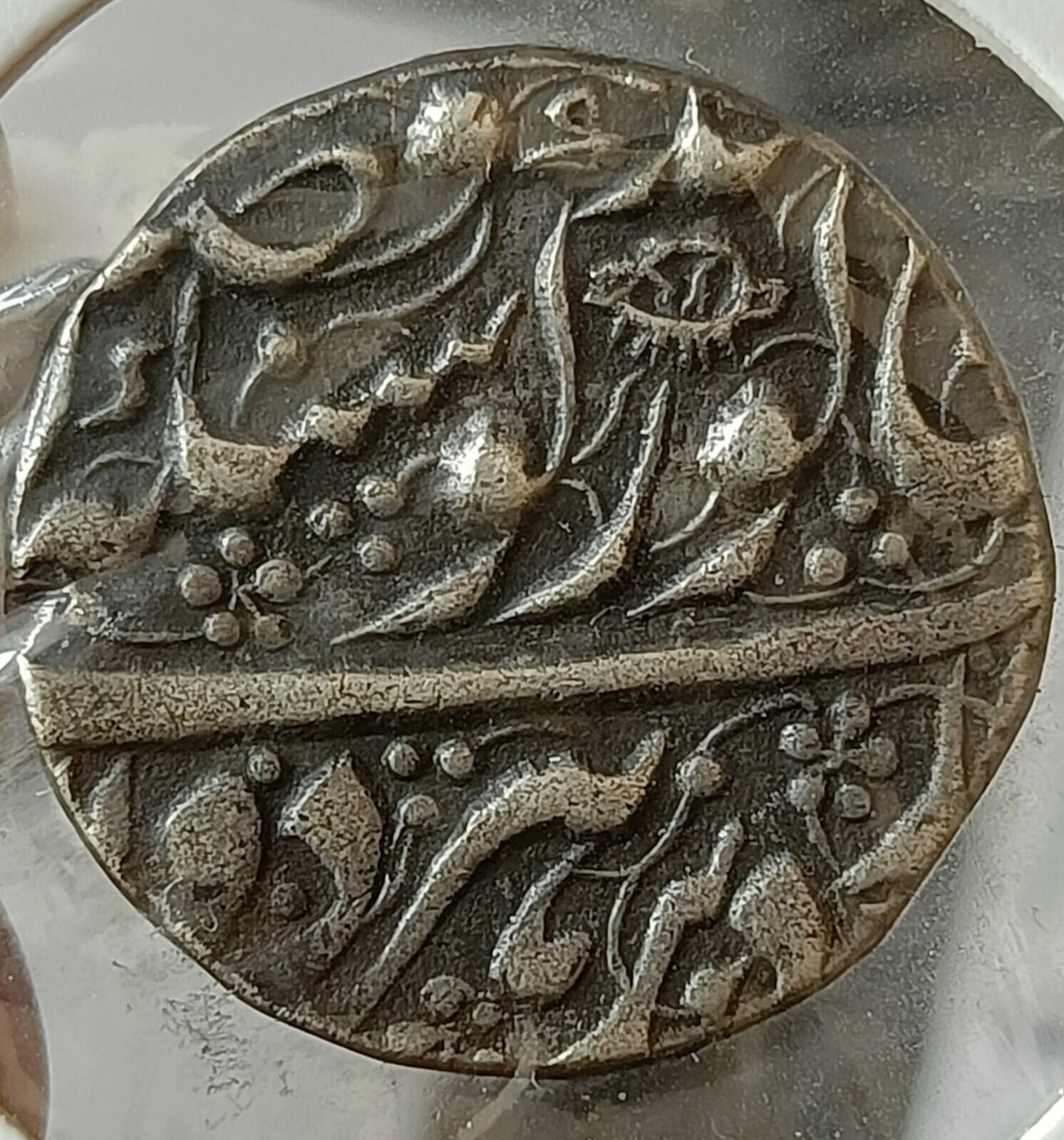 #KN-35#India-Sikh Empire silver Rupee of Maharaja Ranjit Singh 1874 VS Top grade