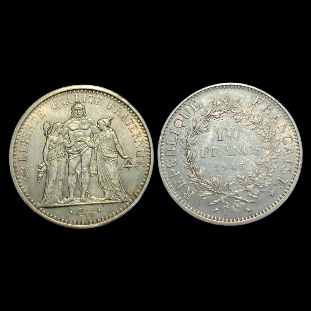 FRANCE HERCULES  10 FRANCS 1965 SILVER Wow Grade