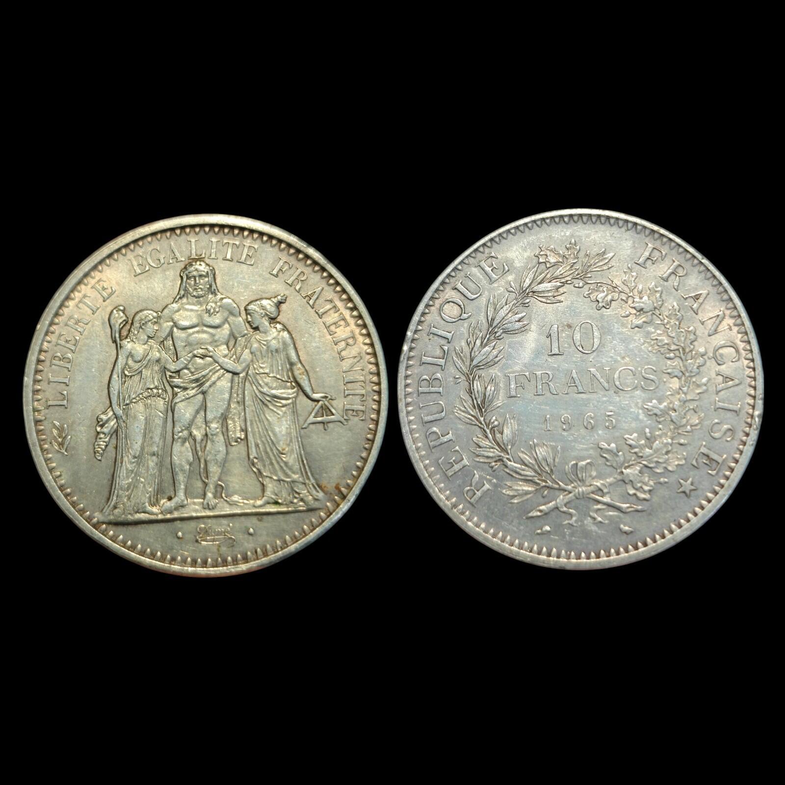 FRANCE HERCULES  10 FRANCS 1965 SILVER Wow Grade