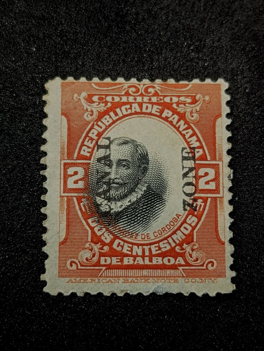 US Stamp, Canal Zone/Panama Mint OG & H, VF S#39 Shift Error**