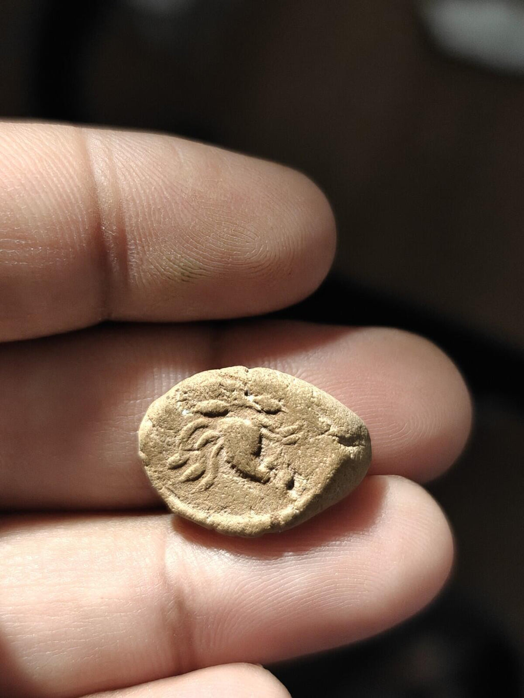 Ancient Greek Roman Circa 1st-3rd centuries AD. Terracotta Clay Bullae Tessera
