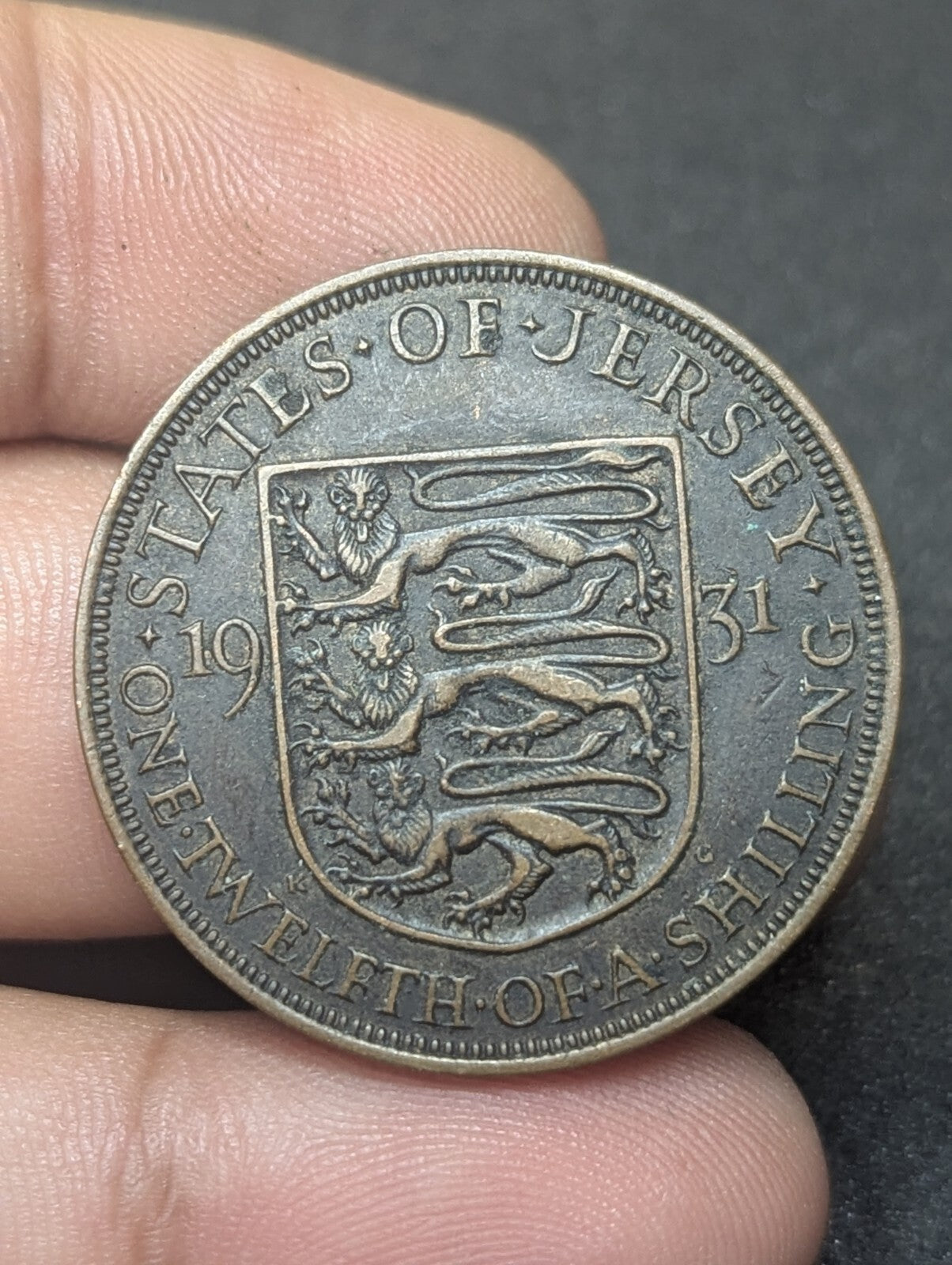 1931 年泽西岛 1/12 先令 - 青铜 - 乔治五世国王