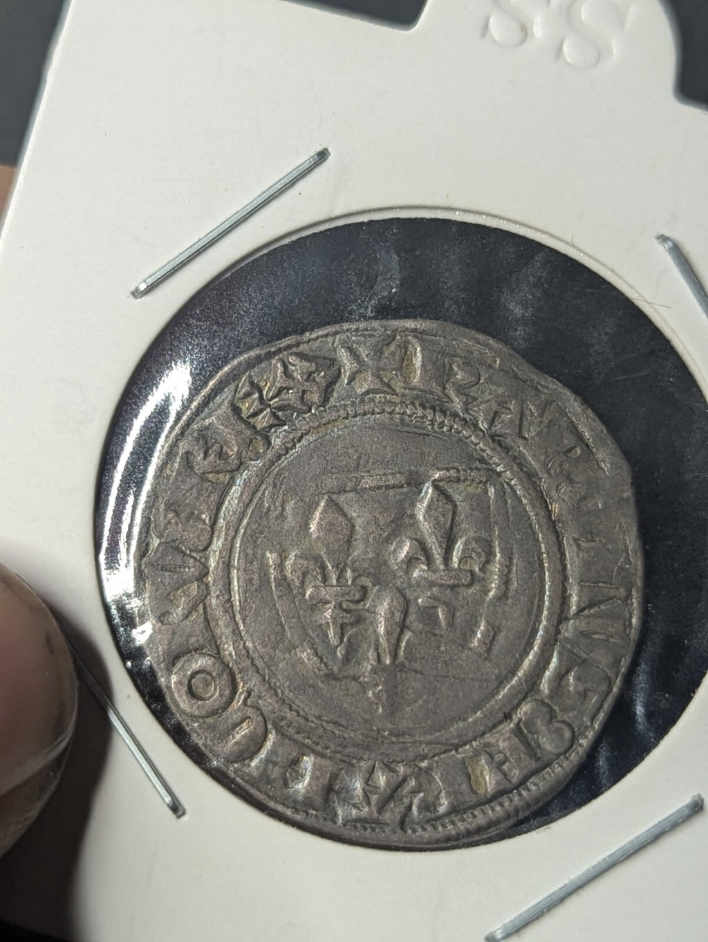 Coin, France, Charles VI, Blanc Guénar, 1380-1422, , Silver