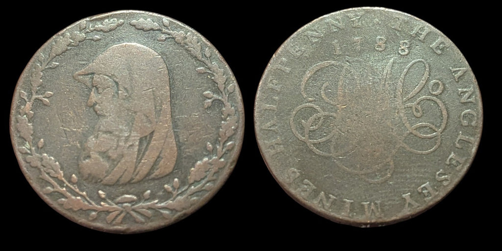 英国 英格兰 1788年 安格尔西 - 帕里斯矿业公司/德鲁伊 康德半便士