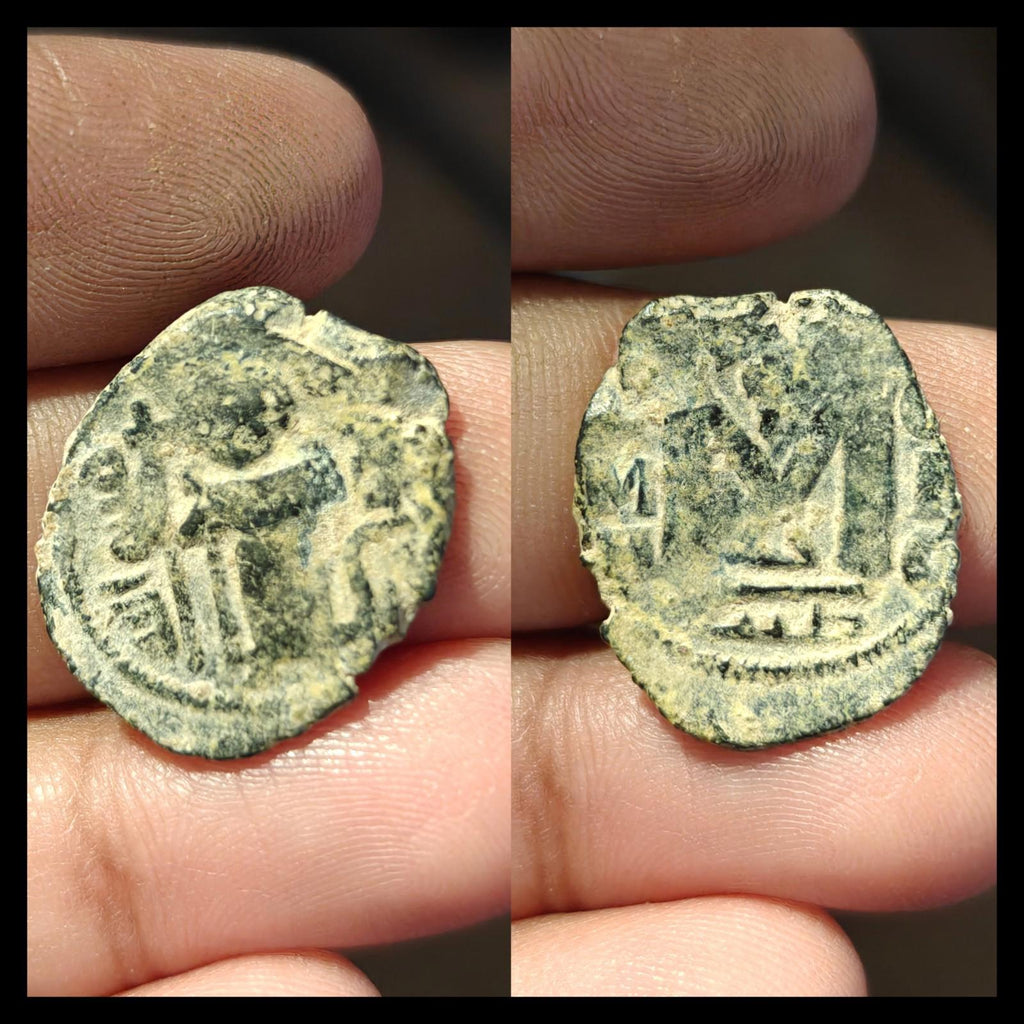 Islamic ARAB Byzantine Period UMAYYAD Æ Fals,  Three Standing Caliphate 685-690!