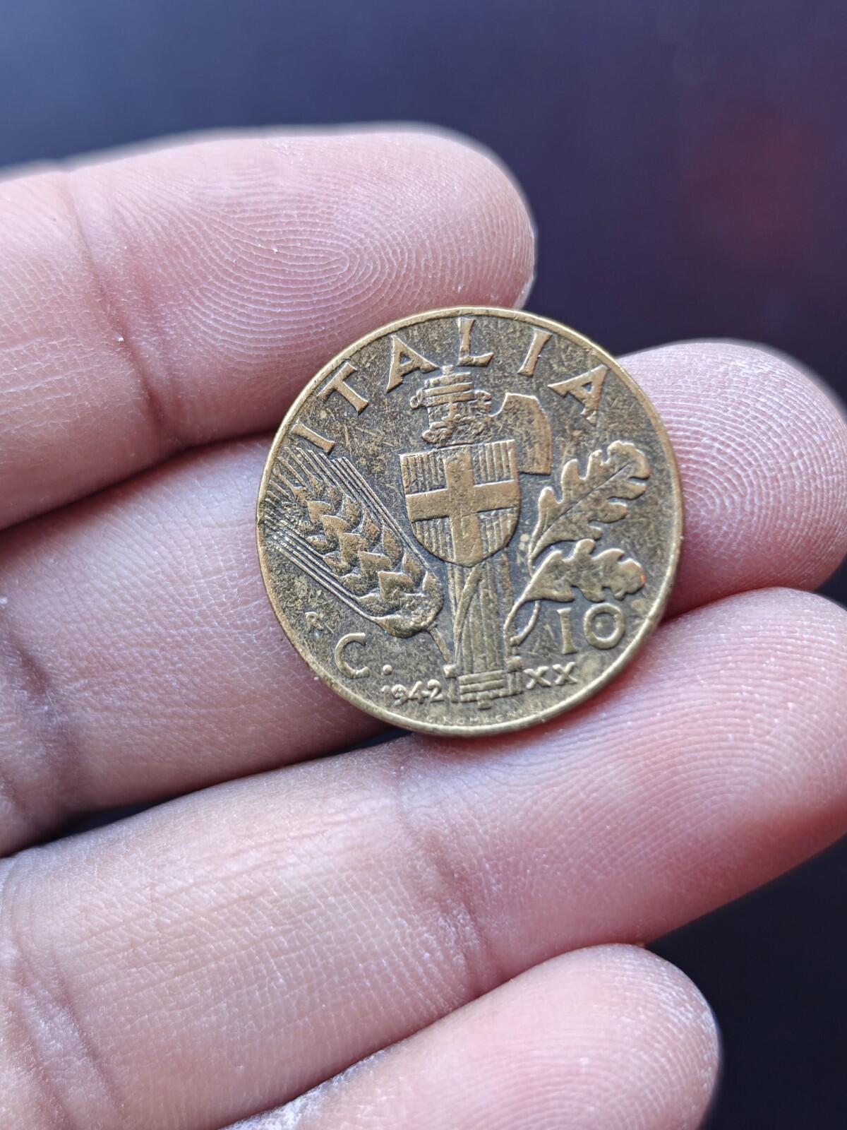 ITALIE Vittorio Emanuele III 1943 R 10 CENTESIMI, pièce Seconde Guerre mondiale