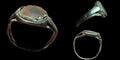 Vintage Blood Stone Ring Sterling Silver Intaglio Roman Size Unknown