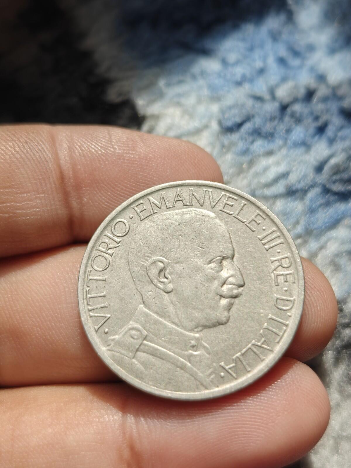1923 Italy One 1 Lira Seated Female Left Nickel World Coin Scarce Coin