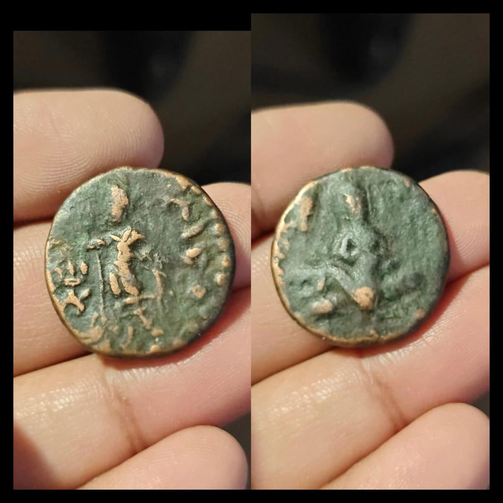 INDE, KUSHAN: Tétradrachme d'Huvishka à Athsho en tailleur. Rare#