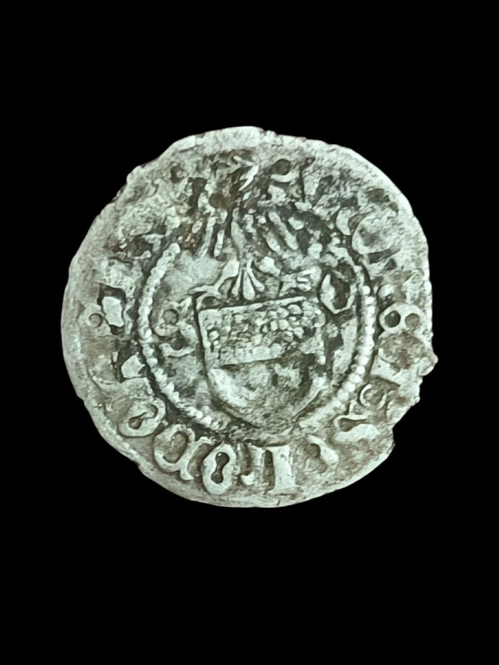 Suisse 1461-1500 Soleure Funfer en argent Aigle Armoiries Croix fleurie*