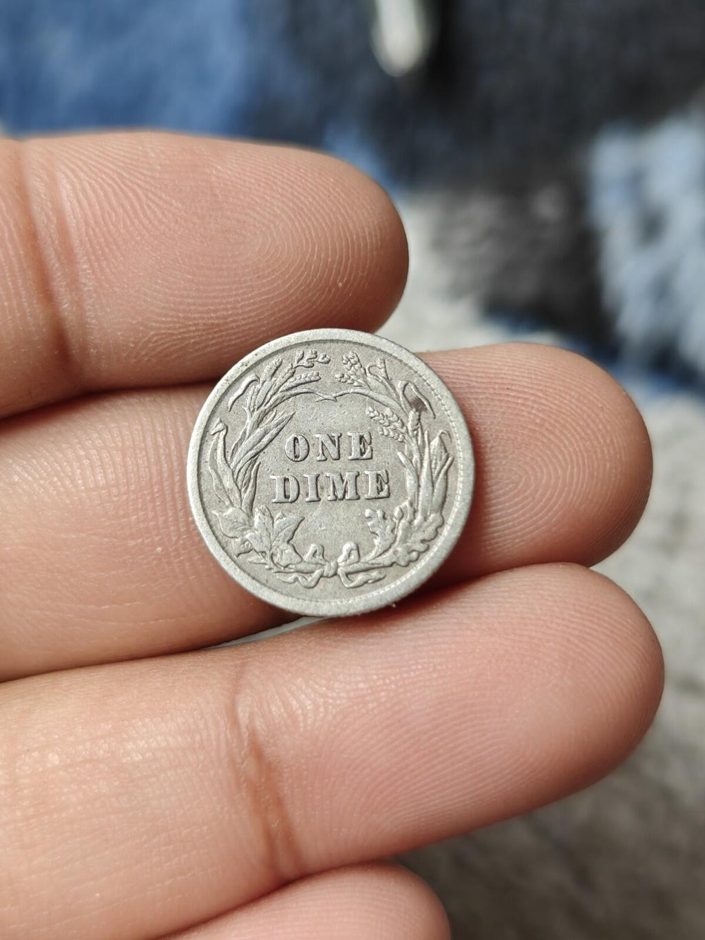 1903 P Barber Silver Dime,  About Uncirculated High Grade Original