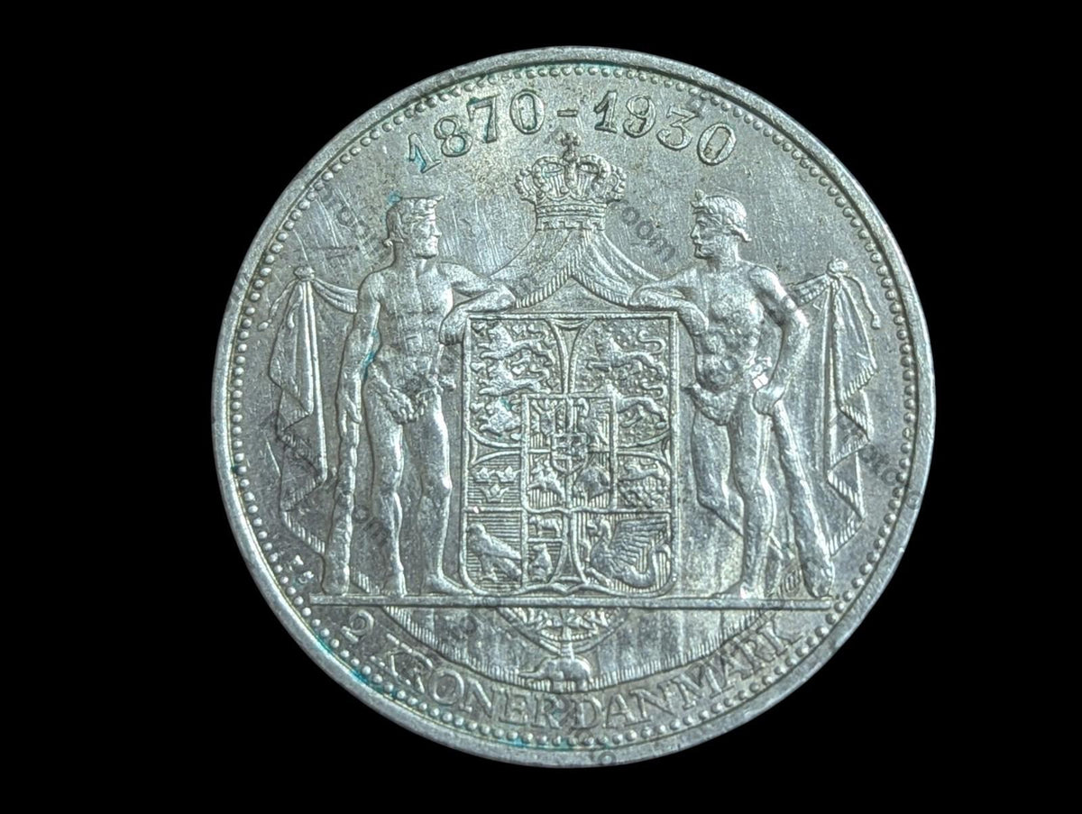 Pièce danoise 2 couronnes | Anniversaire du roi Christian X | Danemark | 1930