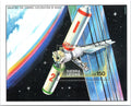 Vintage Sierra Leone Exploration of Mars Stamps USA Salute Souvenir Sheet