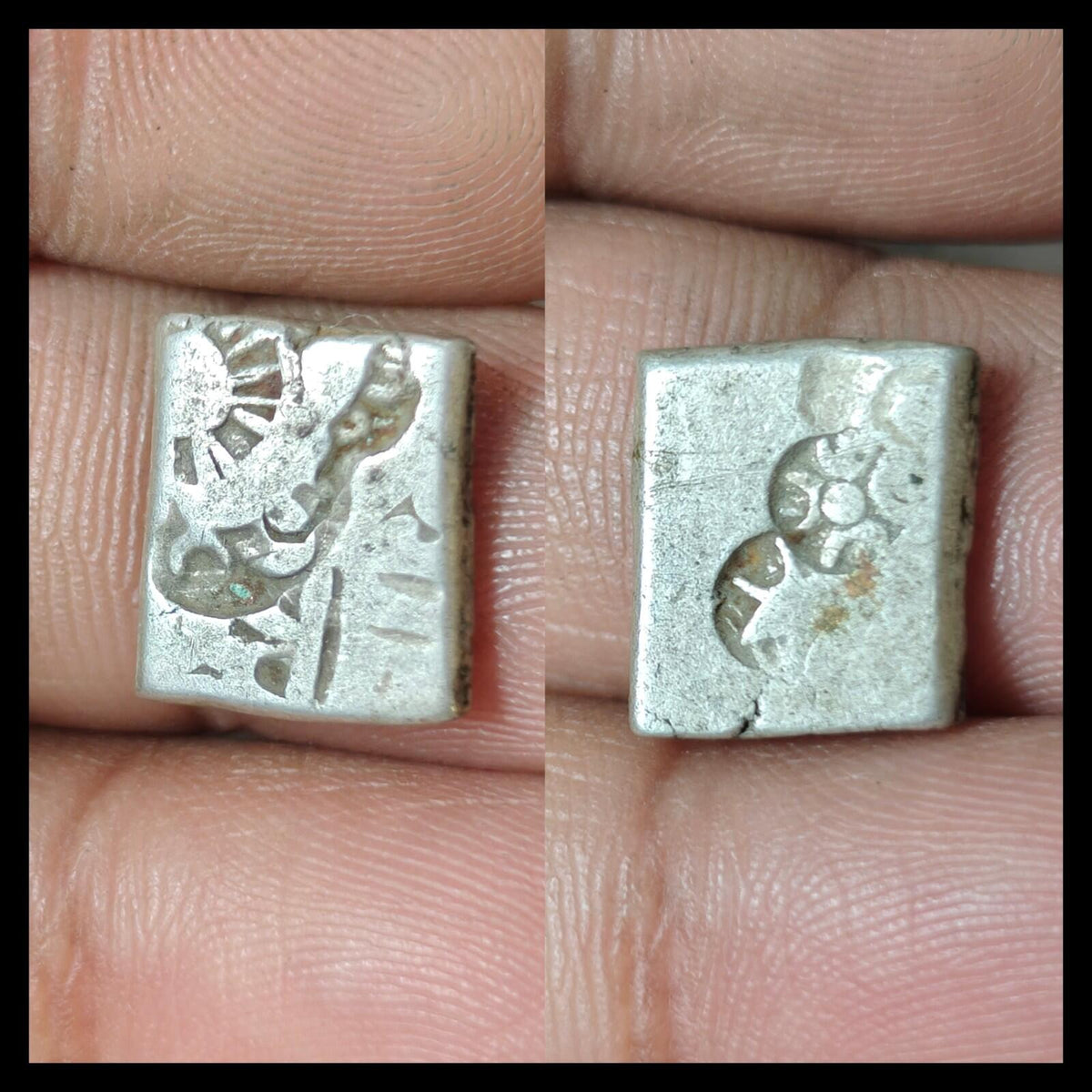Magadh Silver Coin Ancient Punch Mark 400 BC Mauryan Dynasty India