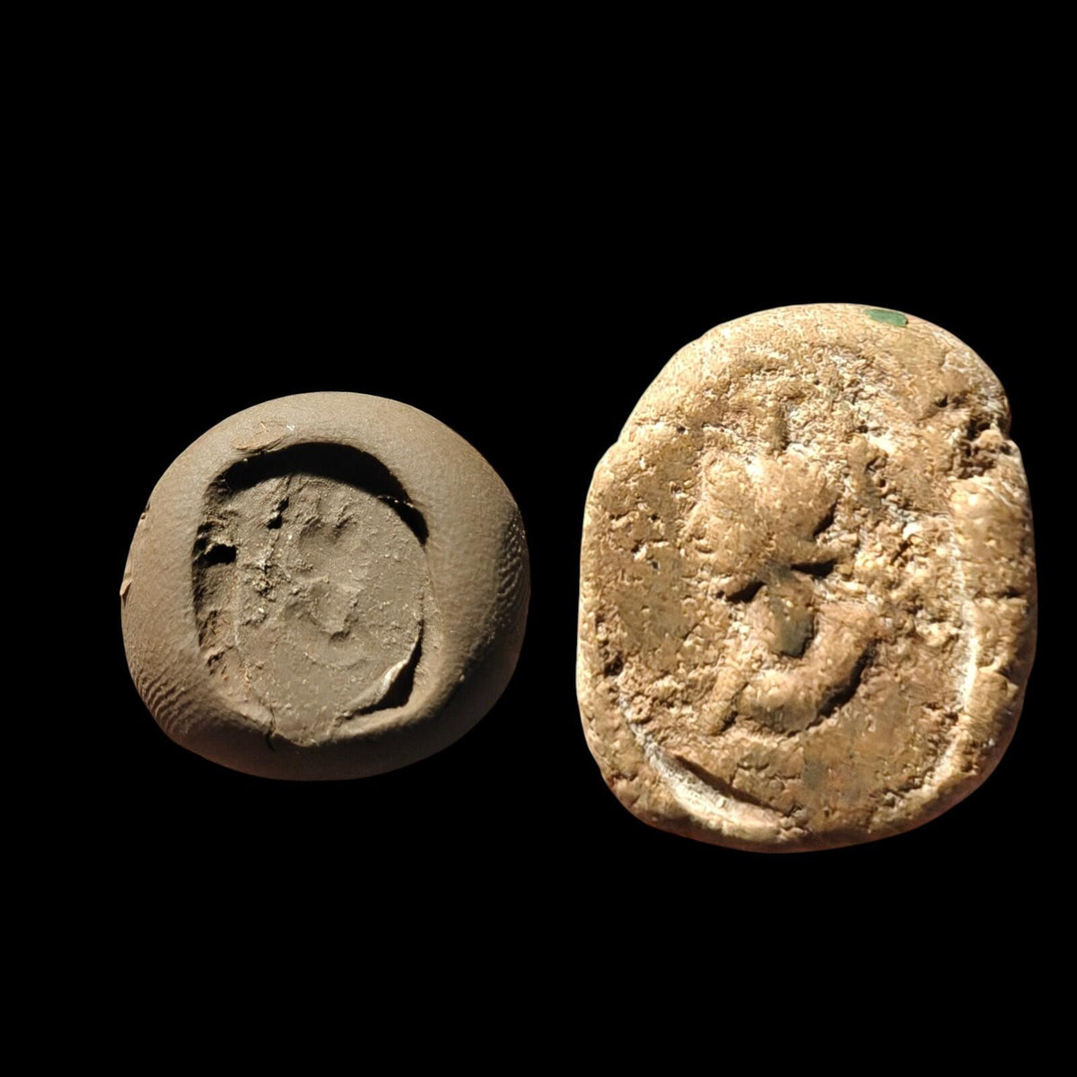 Ancient Greek Roman Circa 1st-3rd centuries AD. Terracotta Clay Bullae Tessera