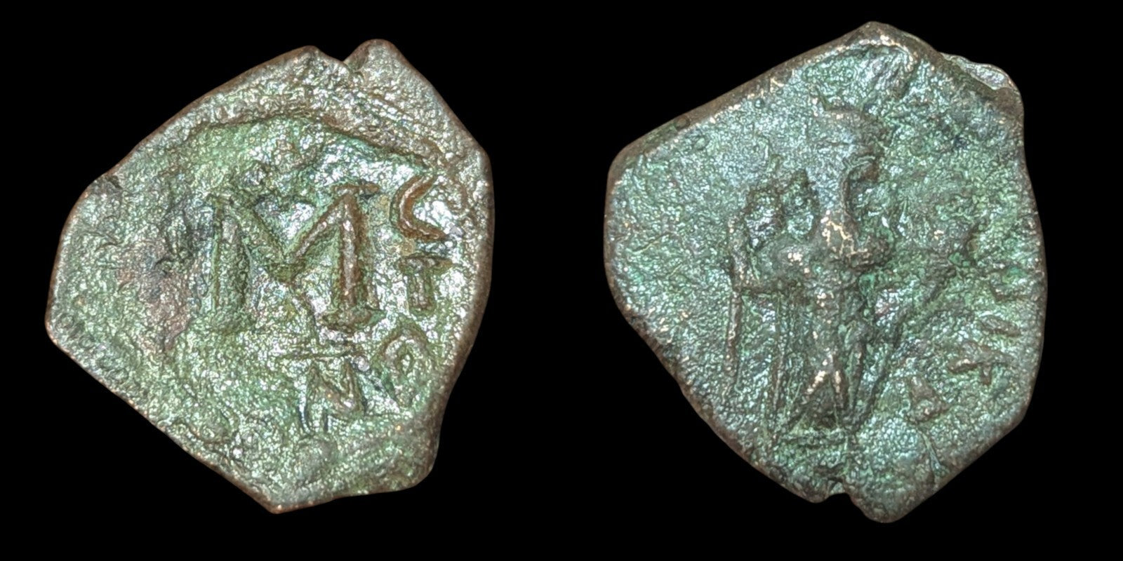 Islamic ARAB Byzantine UMAYYAD, time of Abd al-Malik, Æ Fals circa 685-690's AD