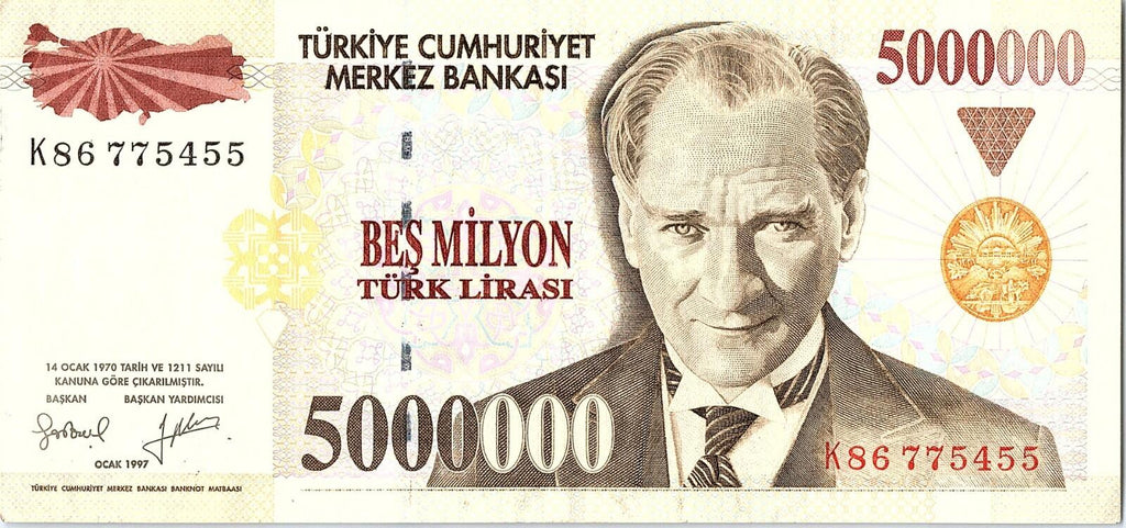 TURKEY - 5.000.000 LIRA 1997 Circulated