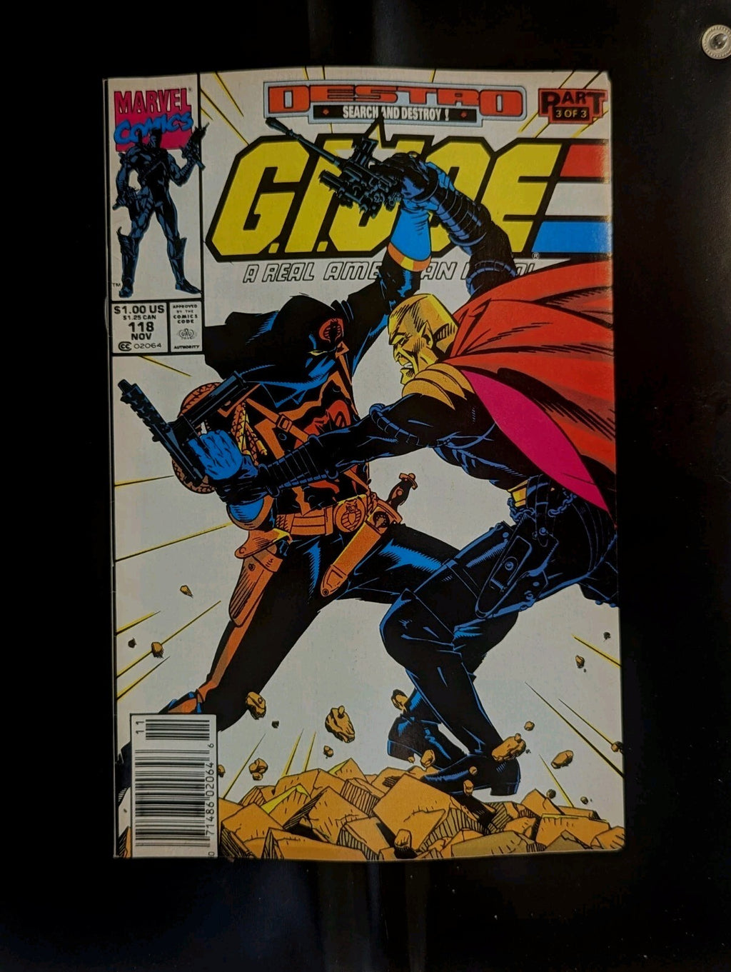 G.I.JOE #118 1991 "DESTRO" pt.3   ROD WHIGHAM ART!   MARVEL COMICS Near Mint